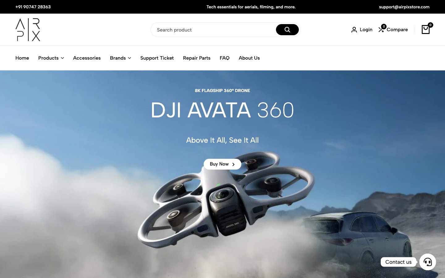 Airpix Store Support Desk — Drones · Support Portal web project by Adam Apps