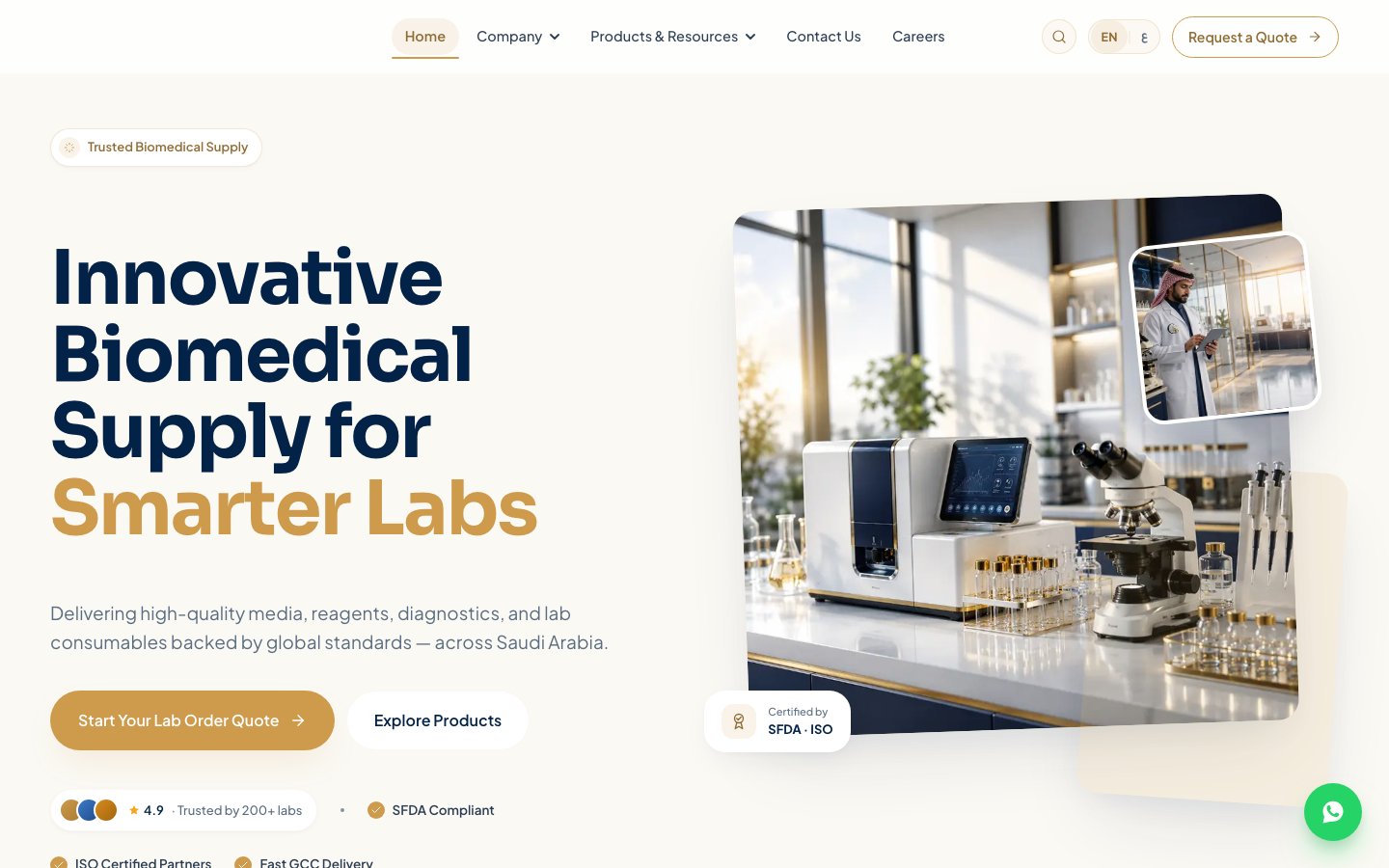Golden Success KSA — Healthcare / Biomedical Web Platform project by Adam Apps