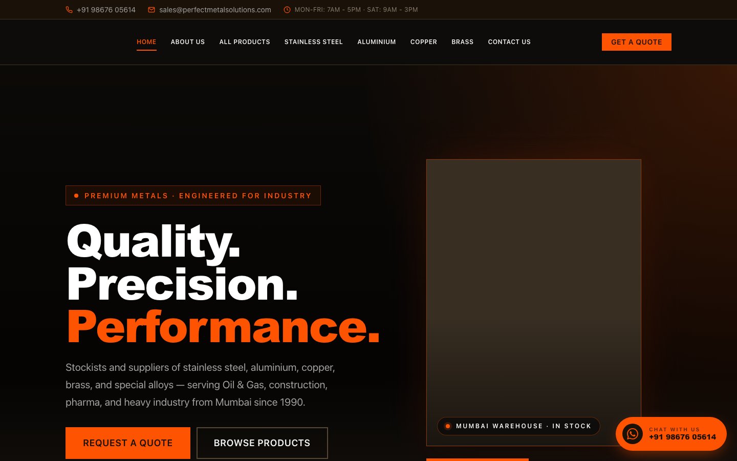 Perfect Metal Solution — Brand & Web case study by Adam Apps