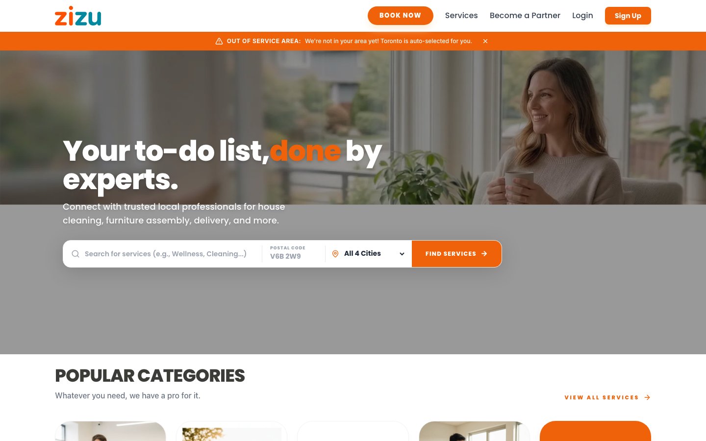 Zizu Services — Mobile App case study by Adam Apps